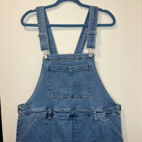 AVA & VIV Women’s Denim Jeans Stretch Bib Overalls Tapered Leg Plus Size 16W - Picture 3 of 15